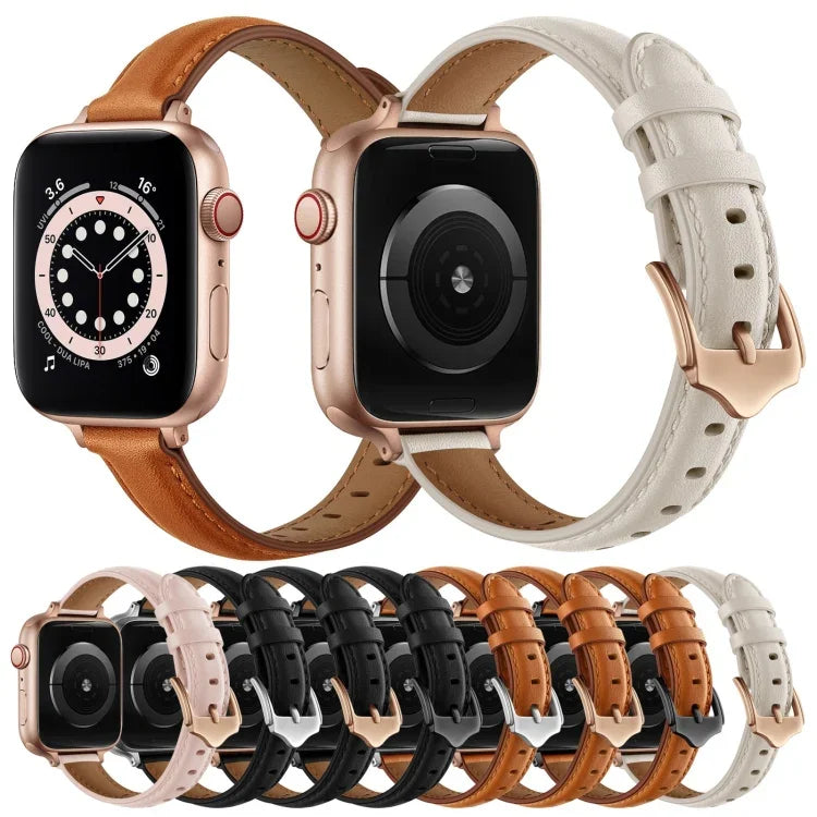 Dây đồng hồ thay thế da phong cách doanh nhân cho Apple Watch Series, 7 41mm / 6 & SE & 5 & 4 40mm / 3 & 2 & 1 38mm, 7 45mm / 6 & SE & 5 & 4 44mm / 3 & 2 & 1 42mm