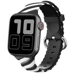 Dây đồng hồ thay thế silicone xoắn hai màu cho Apple Watch Series, 7 41mm / 6 & SE & 5 & 4 40mm / 3 & 2 & 1 38mm, 7 45mm / 6 & SE & 5 & 4 44mm / 3 & 2 & 1 42mm