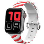 Dây đồng hồ thay thế silicone xoắn hai màu cho Apple Watch Series, 7 41mm / 6 & SE & 5 & 4 40mm / 3 & 2 & 1 38mm, 7 45mm / 6 & SE & 5 & 4 44mm / 3 & 2 & 1 42mm