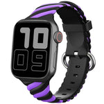 Dây đồng hồ thay thế silicone xoắn hai màu cho Apple Watch Series, 7 41mm / 6 & SE & 5 & 4 40mm / 3 & 2 & 1 38mm, 7 45mm / 6 & SE & 5 & 4 44mm / 3 & 2 & 1 42mm