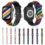 Dây đồng hồ thay thế silicone xoắn hai màu cho Apple Watch Series, 7 41mm / 6 & SE & 5 & 4 40mm / 3 & 2 & 1 38mm, 7 45mm / 6 & SE & 5 & 4 44mm / 3 & 2 & 1 42mm