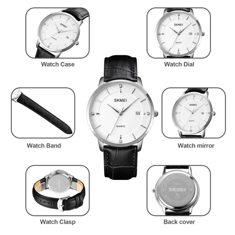 Đồng hồ quartz lịch thường ngày nam SKMEI 1801
