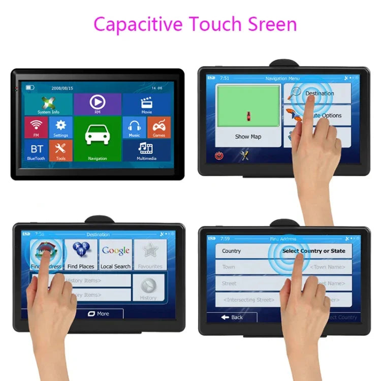 Điều hướng GPS ô tô X20 màn hình cảm ứng điện dung 7 inch 8G+256M, hình ảnh lùi Bluetooth, bản đồ châu Âu, Úc, Đông Nam Á, Bắc Mỹ, Trung Đông, Nam Mỹ, châu Phi