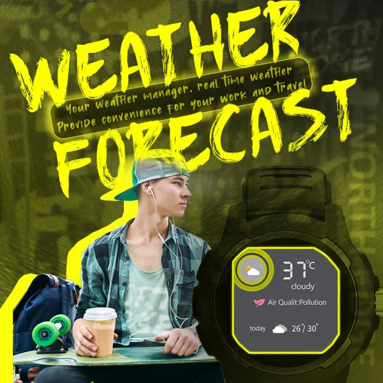 Đồng hồ thông minh thể thao ngoài trời NORTH EDGE Mars 2 màn hình cảm ứng đầy đủ 1.4 inch Bluetooth, hỗ trợ đo nhịp tim / giấc ngủ / huyết áp / oxy trong máu & điều khiển camera từ xa & 7 chế độ thể thao