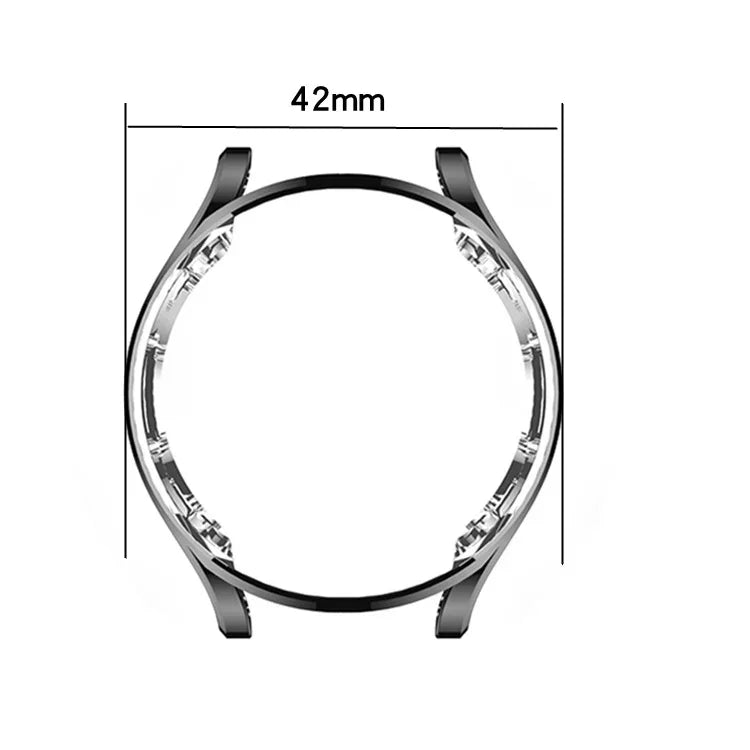 Ốp bảo vệ TPU mạ điện rỗng nửa bao, cho Samsung Galaxy Watch4 Classic 42mm, cho Samsung Galaxy Watch4 Classic 46mm