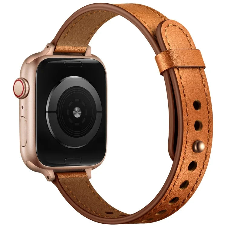 Dây đồng hồ thay thế bằng da kiểu Couple 14mm cho Apple Watch Series, 7 41mm / 6 & SE & 5 & 4 40mm / 3 & 2 & 1 38mm, 7 45mm / 6 & SE & 5 & 4 44mm / 3 & 2 & 1 42mm