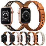 Dây đồng hồ thay thế bằng da kiểu Couple 14mm cho Apple Watch Series, 7 41mm / 6 & SE & 5 & 4 40mm / 3 & 2 & 1 38mm, 7 45mm / 6 & SE & 5 & 4 44mm / 3 & 2 & 1 42mm