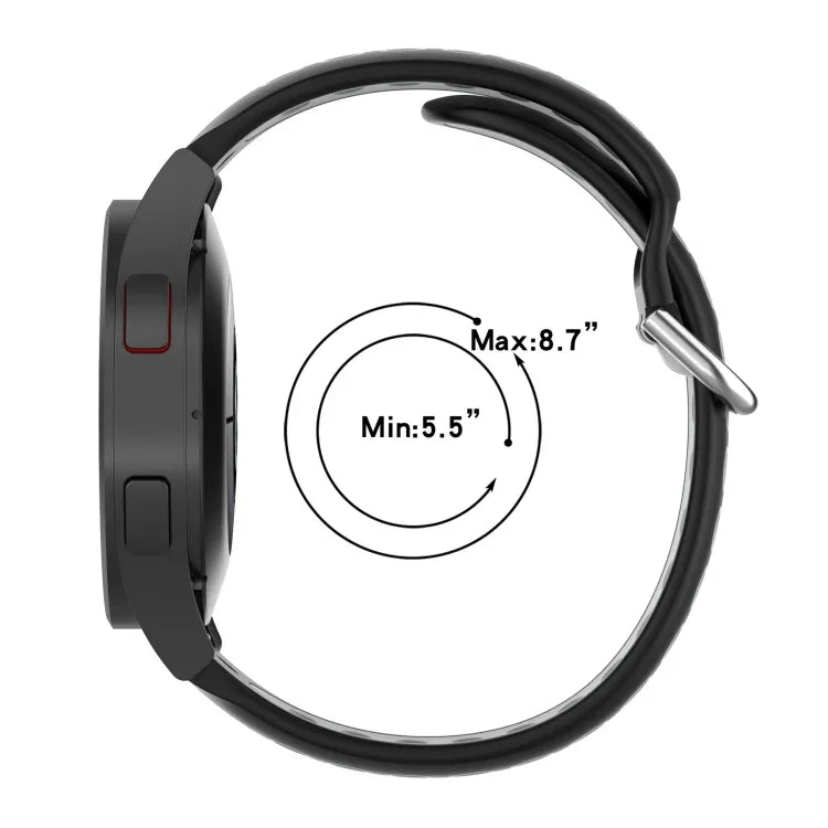 Dây đeo thay thế silicone hai màu cho Samsung Galaxy Watch4 Classic 46mm