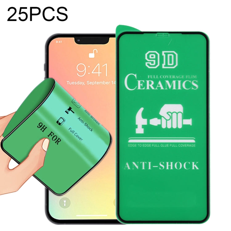 25 cái miếng dán gốm 9D bảo vệ toàn màn hình keo dán đầy đủ, cho iPhone 13 mini (25 cái), cho iPhone 13 / 13 Pro (25 cái), cho iPhone 13 Pro Max (25 cái)