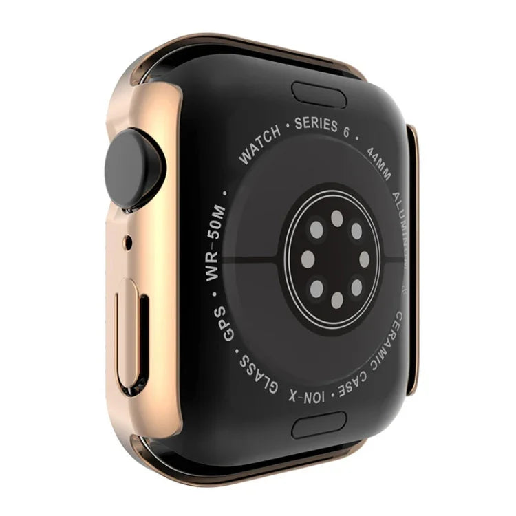 Ốp bảo vệ kim cương đôi mạ điện PC kèm kính cường lực cho Apple Watch Series, 3 & 2 & 1 38mm, 3 & 2 & 1 42mm
