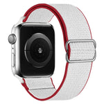 High Elastic Nylon Replacement Watchband For Apple Watch Series, 7 41mm / 6 & SE & 5 & 4 40mm / 3 & 2 & 1 38mm, 7 45mm / 6 & SE & 5 & 4 44mm / 3 & 2 & 1 42mm