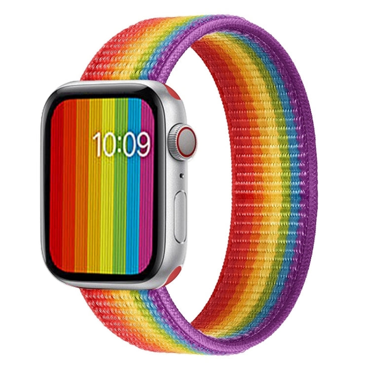 Dây đồng hồ thay thế nylon một vòng, kích thước: S 135mm cho Apple Watch Series 6 & SE & 5 & 4 40mm / 3 & 2 & 1 38mm, S 135mm 40mm / 38mm
