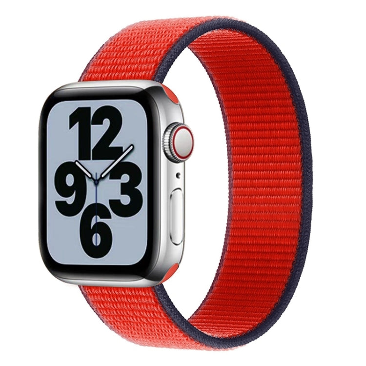 Dây đồng hồ thay thế nylon một vòng, kích thước: S 135mm cho Apple Watch Series 6 & SE & 5 & 4 40mm / 3 & 2 & 1 38mm, S 135mm 40mm / 38mm