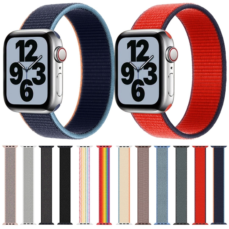 Dây đồng hồ thay thế nylon một vòng, kích thước: S 135mm cho Apple Watch Series 6 & SE & 5 & 4 40mm / 3 & 2 & 1 38mm, S 135mm 40mm / 38mm