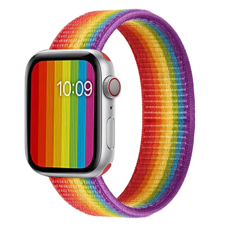 Dây đồng hồ thay thế nylon một vòng, kích thước: L 165mm cho Apple Watch Series 6 & SE & 5 & 4 44mm / 3 & 2 & 1 42mm, L 165mm 44mm / 42mm