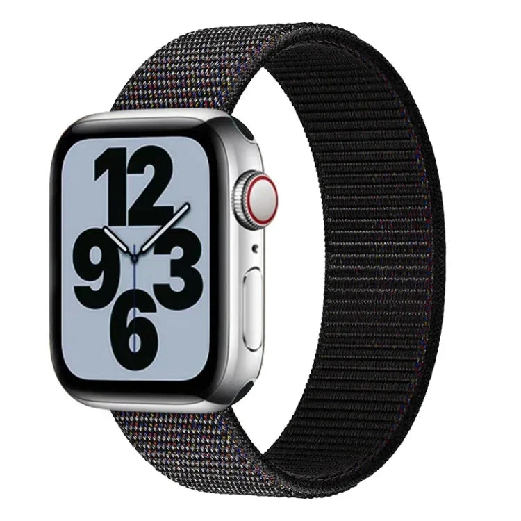 Dây đồng hồ thay thế nylon một vòng, kích thước: L 165mm cho Apple Watch Series 6 & SE & 5 & 4 44mm / 3 & 2 & 1 42mm, L 165mm 44mm / 42mm