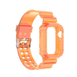 Dây đeo đồng hồ silicone tích hợp thay thế cho Apple Watch Series, 7 41mm / 6 & SE & 5 & 4 40mm / 3 & 2 & 1 38mm, 7 45mm / 6 & SE & 5 & 4 44mm / 3 & 2 & 1 42mm