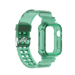 Dây đeo đồng hồ silicone tích hợp thay thế cho Apple Watch Series, 7 41mm / 6 & SE & 5 & 4 40mm / 3 & 2 & 1 38mm, 7 45mm / 6 & SE & 5 & 4 44mm / 3 & 2 & 1 42mm