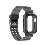 Dây đeo đồng hồ silicone tích hợp thay thế cho Apple Watch Series, 7 41mm / 6 & SE & 5 & 4 40mm / 3 & 2 & 1 38mm, 7 45mm / 6 & SE & 5 & 4 44mm / 3 & 2 & 1 42mm