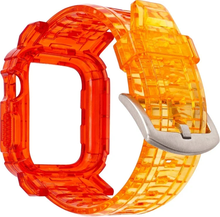 Dây ốp TPU tích hợp chuyển màu cho Apple Watch Series 9 / 8 / 7 45mm / 6 / 5 / 4 / Watch SE 44mm / Watch 42mm, cho Apple Watch Series 9 / 8 / 7 45mm / 6 / 5 / 4 / Watch SE 44mm / Watch 42mm