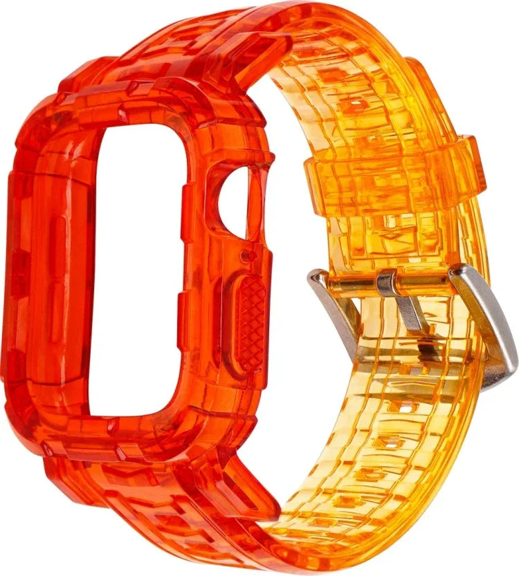Dây ốp TPU tích hợp chuyển màu cho Apple Watch Series 9 / 8 / 7 45mm / 6 / 5 / 4 / Watch SE 44mm / Watch 42mm, cho Apple Watch Series 9 / 8 / 7 45mm / 6 / 5 / 4 / Watch SE 44mm / Watch 42mm