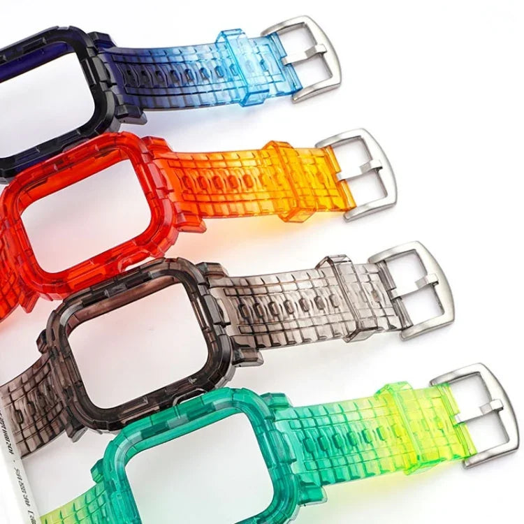 Dây ốp TPU tích hợp chuyển màu cho Apple Watch Series 9 / 8 / 7 45mm / 6 / 5 / 4 / Watch SE 44mm / Watch 42mm, cho Apple Watch Series 9 / 8 / 7 45mm / 6 / 5 / 4 / Watch SE 44mm / Watch 42mm
