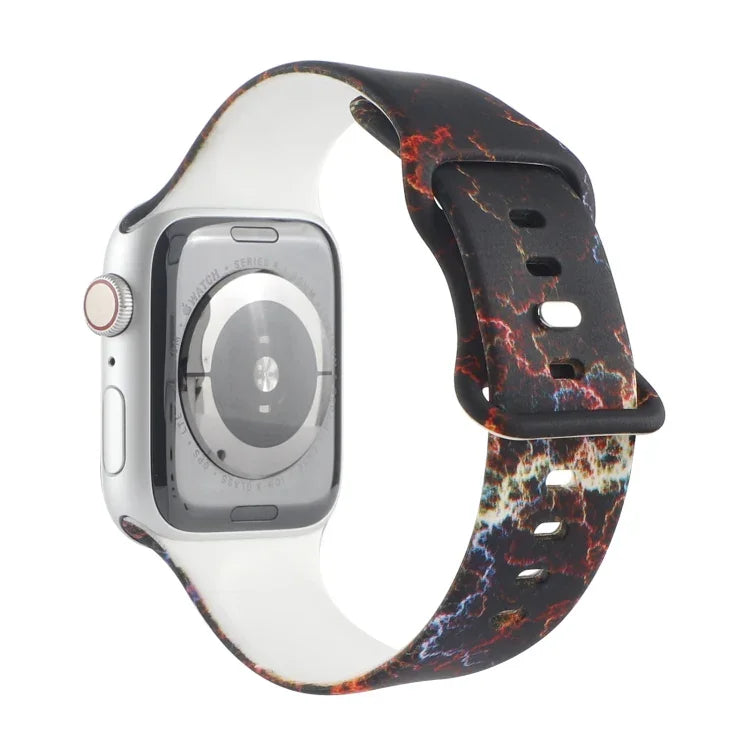 Dây đồng hồ thay thế in 8 khóa cho Apple Watch Series, 7 45mm / 6 & SE & 5 & 4 44mm / 3 & 2 & 1 42mm, 7 41mm / 6 & SE & 5 & 4 40mm / 3 & 2 & 1 38mm