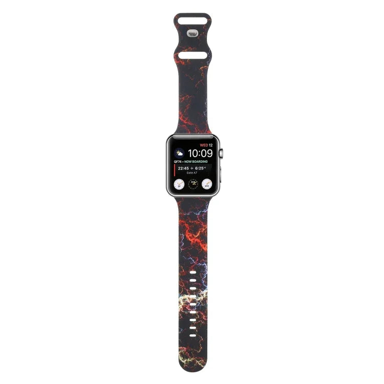 Dây đồng hồ thay thế in 8 khóa cho Apple Watch Series, 7 45mm / 6 & SE & 5 & 4 44mm / 3 & 2 & 1 42mm, 7 41mm / 6 & SE & 5 & 4 40mm / 3 & 2 & 1 38mm