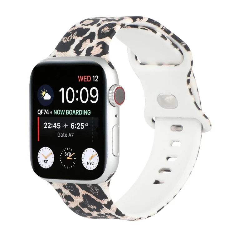 Dây đồng hồ thay thế in 8 khóa cho Apple Watch Series, 7 45mm / 6 & SE & 5 & 4 44mm / 3 & 2 & 1 42mm, 7 41mm / 6 & SE & 5 & 4 40mm / 3 & 2 & 1 38mm