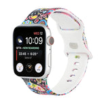 Dây đồng hồ thay thế in 8 khóa cho Apple Watch Series, 7 45mm / 6 & SE & 5 & 4 44mm / 3 & 2 & 1 42mm, 7 41mm / 6 & SE & 5 & 4 40mm / 3 & 2 & 1 38mm