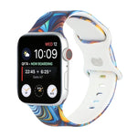 Dây đồng hồ thay thế in 8 khóa cho Apple Watch Series, 7 45mm / 6 & SE & 5 & 4 44mm / 3 & 2 & 1 42mm, 7 41mm / 6 & SE & 5 & 4 40mm / 3 & 2 & 1 38mm