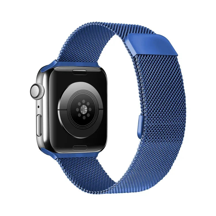 Dây đồng hồ thay thế đàn hồi từ tính Milanese hai đoạn cho Apple Watch Series, 7 45mm / 6 & SE & 5 & 4 44mm / 3 & 2 & 1 42mm, 7 41mm / 6 & SE & 5 & 4 40mm / 3 & 2 & 1 38mm