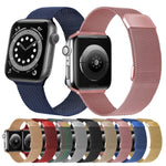 Dây đồng hồ thay thế đàn hồi từ tính Milanese hai đoạn cho Apple Watch Series, 7 45mm / 6 & SE & 5 & 4 44mm / 3 & 2 & 1 42mm, 7 41mm / 6 & SE & 5 & 4 40mm / 3 & 2 & 1 38mm