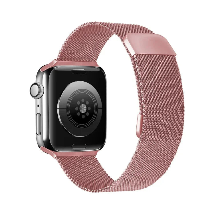 Dây đồng hồ thay thế đàn hồi từ tính Milanese hai đoạn cho Apple Watch Series, 7 45mm / 6 & SE & 5 & 4 44mm / 3 & 2 & 1 42mm, 7 41mm / 6 & SE & 5 & 4 40mm / 3 & 2 & 1 38mm