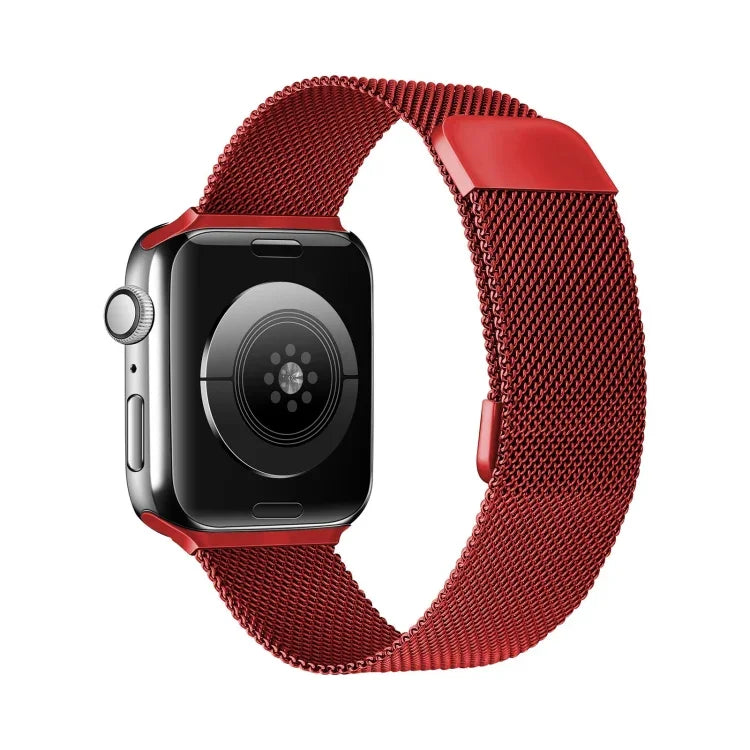 Dây đồng hồ thay thế đàn hồi từ tính Milanese hai đoạn cho Apple Watch Series, 7 45mm / 6 & SE & 5 & 4 44mm / 3 & 2 & 1 42mm, 7 41mm / 6 & SE & 5 & 4 40mm / 3 & 2 & 1 38mm
