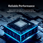 ORICO AT2U3-7AB-GY-BP Bộ chia USB HUB đa cổng 7 trong 1 bằng hợp kim nhôm với các công tắc riêng biệt, phích cắm EU, phích cắm UK, phích cắm AU