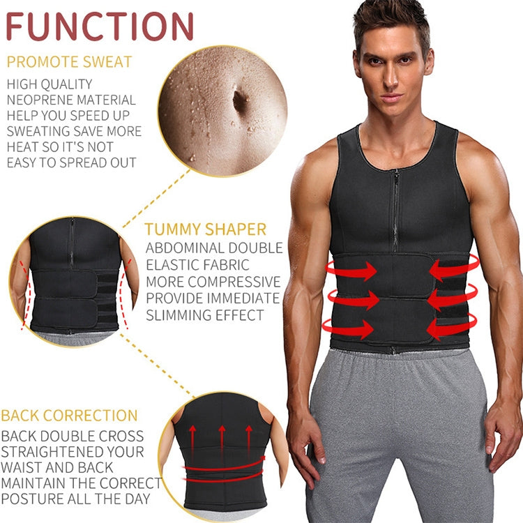 Áo Định Hình Thể Thao Nam Neoprene Corset Định Hình Eo, S, M, L, XL, XXL, XXXL