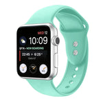 Dây đồng hồ silicone thay thế hai đinh cho Apple Watch Series, 7 45mm / 6 & SE & 5 & 4 44mm / 3 & 2 & 1 42mm, 7 41mm / 6 & SE & 5 & 4 40mm / 3 & 2 & 1 38mm
