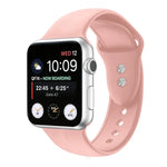 Dây đồng hồ silicone thay thế hai đinh cho Apple Watch Series, 7 45mm / 6 & SE & 5 & 4 44mm / 3 & 2 & 1 42mm, 7 41mm / 6 & SE & 5 & 4 40mm / 3 & 2 & 1 38mm
