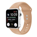 Dây đồng hồ silicone thay thế hai đinh cho Apple Watch Series, 7 45mm / 6 & SE & 5 & 4 44mm / 3 & 2 & 1 42mm, 7 41mm / 6 & SE & 5 & 4 40mm / 3 & 2 & 1 38mm