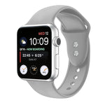 Dây đồng hồ silicone thay thế hai đinh cho Apple Watch Series, 7 45mm / 6 & SE & 5 & 4 44mm / 3 & 2 & 1 42mm, 7 41mm / 6 & SE & 5 & 4 40mm / 3 & 2 & 1 38mm