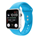Dây đồng hồ silicone thay thế hai đinh cho Apple Watch Series, 7 45mm / 6 & SE & 5 & 4 44mm / 3 & 2 & 1 42mm, 7 41mm / 6 & SE & 5 & 4 40mm / 3 & 2 & 1 38mm
