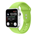 Dây đồng hồ silicone thay thế hai đinh cho Apple Watch Series, 7 45mm / 6 & SE & 5 & 4 44mm / 3 & 2 & 1 42mm, 7 41mm / 6 & SE & 5 & 4 40mm / 3 & 2 & 1 38mm