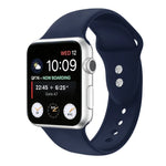 Dây đồng hồ silicone thay thế hai đinh cho Apple Watch Series, 7 45mm / 6 & SE & 5 & 4 44mm / 3 & 2 & 1 42mm, 7 41mm / 6 & SE & 5 & 4 40mm / 3 & 2 & 1 38mm