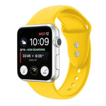 Dây đồng hồ silicone thay thế hai đinh cho Apple Watch Series, 7 45mm / 6 & SE & 5 & 4 44mm / 3 & 2 & 1 42mm, 7 41mm / 6 & SE & 5 & 4 40mm / 3 & 2 & 1 38mm