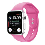 Dây đồng hồ silicone thay thế hai đinh cho Apple Watch Series, 7 45mm / 6 & SE & 5 & 4 44mm / 3 & 2 & 1 42mm, 7 41mm / 6 & SE & 5 & 4 40mm / 3 & 2 & 1 38mm