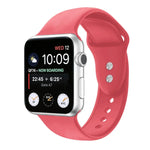 Dây đồng hồ silicone thay thế hai đinh cho Apple Watch Series, 7 45mm / 6 & SE & 5 & 4 44mm / 3 & 2 & 1 42mm, 7 41mm / 6 & SE & 5 & 4 40mm / 3 & 2 & 1 38mm