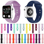 Dây đồng hồ silicone thay thế hai đinh cho Apple Watch Series, 7 45mm / 6 & SE & 5 & 4 44mm / 3 & 2 & 1 42mm, 7 41mm / 6 & SE & 5 & 4 40mm / 3 & 2 & 1 38mm