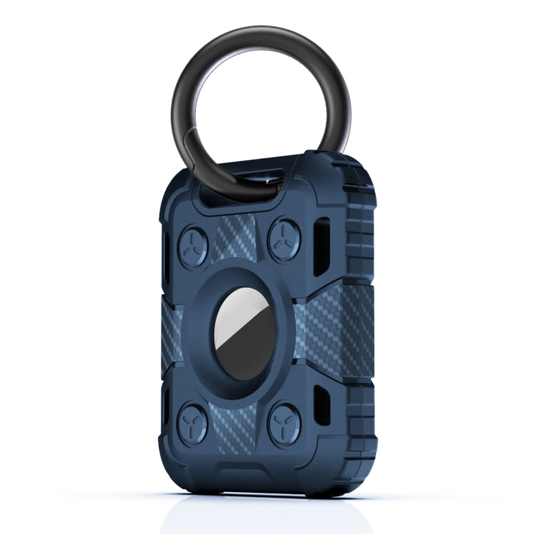 Ốp bảo vệ TPU sợi carbon chống trầy chống sốc Tank Armor có vòng móc khóa, cho AirTag