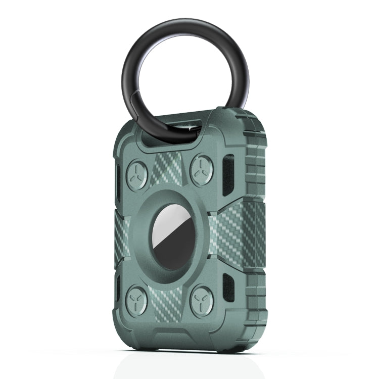 Ốp bảo vệ TPU sợi carbon chống trầy chống sốc Tank Armor có vòng móc khóa, cho AirTag